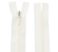 Aerzetix - C60984 - Set di 20 Cerniere Invisibili 25cm - Colore: Latte Bianco - Non separabili con tiretto Palla da Rugby Materia inestensibile - Cerniera Lampo