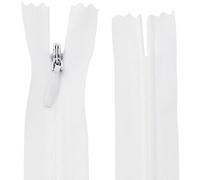 Aerzetix - C61068 - Set di 20 Cerniere Invisibili 45cm - Colore: Bianco - Non separabili con tiretto Palla da Rugby Materia inestensibile - Cerniera Lampo