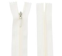 Aerzetix - C61104 - Set di 20 Cerniere Invisibili 60cm - Colore: Latte Bianco - Non separabili con tiretto Palla da Rugby Materia inestensibile - Cerniera Lampo