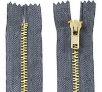 AERZETIX - C61219 - Set di 2 cerniere non separabili 12cm in metallo - cerniera lampo - colore grigio buio - cucito pelletteria borse gonna abito vestiti pantaloni merceria