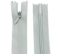 Aerzetix - C61847 - Set di 10 Cerniere Invisibili 60cm Non separabili - Cerniera Lampo - Colore Blu-Grigio Pastello - pelletteria Jeans Pantaloni Vestito Gonna Abbigliamento Cucito