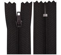 Aerzetix - C63275 - Set di 10 Cerniere Lampo a Spirale N°3 Non separabile 20cm in Nylon - cursore autobloccante in Metallo - Colore Marrone Scuro - Abbigliamento Cucito Pantaloni merceria