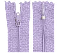 Aerzetix - C63316 - Set di 10 Cerniere Lampo a Spirale N°3 Non separabile 25cm in Nylon - cursore autobloccante in Metallo - Colore Lavanda - Abbigliamento Cucito Pantaloni merceria