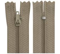 Aerzetix - C63395 - Set di 10 Cerniere Lampo a Spirale N°3 Non separabile 30cm in Nylon - cursore autobloccante in Metallo - Colore Cappuccino - Abbigliamento Cucito Pantaloni merceria