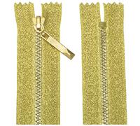 Aerzetix - C63856 - Set di 10 Cerniere Lampo con Denti in plastica iniettata N°3 16cm Non separabili - cursore in Metallo - Colore Dorato - Abbigliamento Cucito merceria Giacca