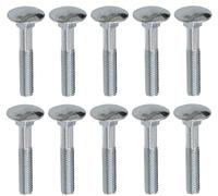 AERZETIX - C64714 - Set di 10 bulloni carrello/aratro a testa tonda con collare quadrato - bulloni a testa tonda - M5x30mm - acciaio zincato - DIN 603