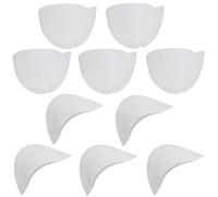 Aerzetix - C65212 - Set di 10 Spalline agugliato 270x160x15mm (5 Sinistra e 5 Destra) a Tre Strati - Donna Uomo Cappotti Giacca Cucito Abbigliamento - Colore: Bianco - in Schiuma, Ovatta, Feltro