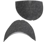 Aerzetix - C65227 - Set di 2 Spalline agugliato 220x100x10mm (Sinistra e Destra) a Tre Strati - Donna Uomo Cappotti Giacca Cucito Abbigliamento - Colore: Grigio e Nero - in Schiuma, Ovatta, Feltro
