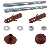 AERZETIX - C65237 - Kit di fissaggio a parete per lavabo sospeso sanitario vite M10x140mm - prigionieri filettati - tassello Ø14x75mm - kit di montaggio lavello fissaggio impianti idraulici