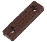 Aerzetix - C65815 - Set di 50 pattini/piedini per mobili 56x16x7mm in plastica per avvitare rettangolari - colore marrone - tavolo armadio cassettiera letto cuneo protezione pavimento altezza