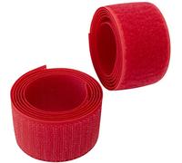 Aerzetix - C65979 - Nastro/rotolo di scratch 40mm 1 metro auto aggrappante - organizer/fermacavo - striscia aggancio sacchetto indumento cinghia - colore: rosso lampone - in poliammide e poliestere