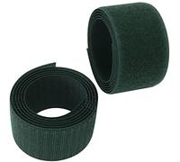 Aerzetix - C65987 - Nastro/rotolo di scratch 40mm 1 metro auto aggrappante - organizer/fermacavo - striscia aggancio sacchetto indumento cinghia - colore: verde pino - in poliammide e poliestere