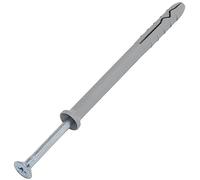 AERZETIX - C67163 - Set di 50 tasselli chiodi Ø8x100mm con flangia smussata in polietilene + 50 chiodi-viti Ø4.9x105mm con testa fresata PZ2 in acciaio - per colpire - struttura metallica cemento