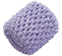 Aerzetix - C67368 - Nastro/Banda Elastica con Aspetto Uncinetto 1 Metro - Larghezza 70mm - Colore Viola - in Poliestere