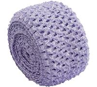 Aerzetix - C67368 - Nastro/Banda Elastica con Aspetto Uncinetto 3 Metri - Larghezza 70mm - Colore Viola - in Poliestere