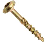 AERZETIX - C67437 - Set di 100 Viti per legno Ø4x30mm con testa larga bombata - con impronta a stella Т20 - in acciaio zincato - carpenteria, compensato, truciolare, melaminico