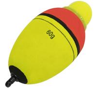 AERZETIX - C68871 - Galleggiante tappo luminoso 60 g rosso e verde per pesca predatori lucioperca siluro trota - lunghezza 98mm - diametro 45mm - gancio canna da pesca pesce