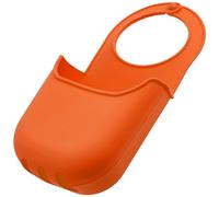 Aerzetix - C73701 - Organizer per lavello porta spugna per appendere 200x100x45mm con 1 tasca portaoggetti - cucina gocciolante sapone bagno - in silicone - colore arancione