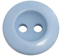 AERZETIX - C74088 - Set di 10 bottoni per cucire rotondi Ø15x3mm a 2 fori 24L L24 - colore blu - in plastica - apertura 2mm - merceria cucito decorazione abbigliamento