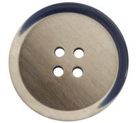 AERZETIX - C74158 - Set di 10 bottoni per cucire rotondi Ø25x3mm a 4 fori 40L L40 con bordo - colorazione blu - in plastica - apertura 2mm - moda merceria cucito decorazione abbigliamento