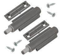 AERZETIX - C74729 - Set di 2 Ammortizzatori per porte mobili 71x20mm anti-sbattimento - in plastica - colore grigio - carpenteria armadio chiusura silenziosa