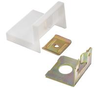 AERZETIX - C74774 - Set di 10 staffe di fissaggio per superiore da cucina 46x43x32mm con copertura in plastica 50x45x35mm - raccordo per sospensione a parete - in acciaio - colore bianco