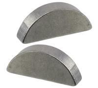 AERZETIX - C75993 - Set di 2 chiavette a forma di mezzaluna 4x7.5x19mm - in acciaio