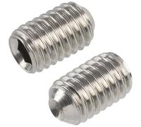 AERZETIX - C76028 - Set di 10 Vite di bloccaggio serraggio senza testa M5x8mm con estremità concava ciotola 6 lati cavi - in acciaio - colore argento