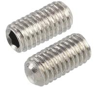 AERZETIX - C76029 - Set di 10 Vite di bloccaggio serraggio senza testa M5x10mm con estremità concava ciotola 6 lati cavi - in acciaio - colore argento