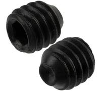 AERZETIX - C76063 - Set di 10 Vite di bloccaggio serraggio senza testa M4X4 mm con estremità concava ciotola 6 lati cavi - in acciaio - colore nero