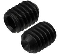 AERZETIX - C76064 - Set di 10 Vite di bloccaggio serraggio senza testa M4X5 mm con estremità concava ciotola 6 lati cavi - in acciaio - colore nero
