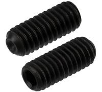 AERZETIX - C76067 - Set di 10 Vite di bloccaggio serraggio senza testa M4X10 mm con estremità concava ciotola 6 lati cavi - in acciaio - colore nero