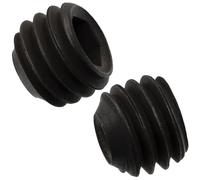 AERZETIX - C76076 - Set di 10 Vite di bloccaggio serraggio senza testa M5X4 mm con estremità concava ciotola 6 lati cavi - in acciaio - colore nero