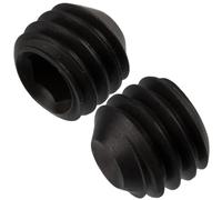 AERZETIX - C76089 - Set di 10 Vite di bloccaggio serraggio senza testa M6X5 mm con estremità concava ciotola 6 lati cavi - in acciaio - colore nero