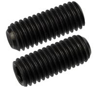 AERZETIX - C76104 - Set di 5 Vite di bloccaggio serraggio senza testa M8X20 mm con estremità concava ciotola 6 lati cavi - in acciaio - colore nero
