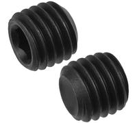 AERZETIX - C76128 - Set di 2 Vite di bloccaggio serraggio senza testa M12X10 mm - con estremità concava ciotola 6 lati cavi - in acciaio - colore nero