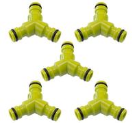 AERZETIX - C76732 - Set di 5 Connettore raccordo 1/2'' in Y a 3 vie per tubo irrigazione - adattatore separatore rapido per 3 tubi da giardino - in plastica ABS