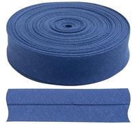 Aerzetix - C77372 - Nastro in sbieco Piegato 9 Metri x 18mm - in Cotone - Colore Blu - passamaneria gallone Abbigliamento Cuscini trapunte