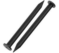 AERZETIX - C77384 - Set di 25 picchetti di ancoraggio 180mm per bordi di giardino flessibili curvi di aiuole fiori prati - in plastica - colore nero