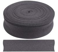 Aerzetix - C77398 - Nastro in sbieco Piegato 9 Metri x 18mm - in Cotone - Colore Grigio Scuro - passamaneria gallone Abbigliamento Cuscini trapunte