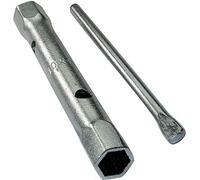 Aerzetix - Chiave a tubo diritta 10x11mm 6 lati con mandrino rigido/tornello a serraggio rimovibile - Monoblocco - Chiave tubolare stappatura doppia estremità - Rubinetto - in acciaio CR-V - C45633
