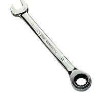 Aerzetix - Chiave combinata manuale aperta/classica 13mm - chiave a cricchetto 13mm Anello/occhiello 12 lati - Metrica - CR-V - serraggio/assemblaggio - Manico diritto lucidato - DIN 3113 - C45514