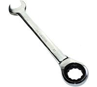 Aerzetix - Chiave combinata manuale aperta/classica 32mm - chiave a cricchetto 32mm Anello/occhiello 12 lati - Metrica - CR-V - serraggio/assemblaggio - Manico diritto lucidato - DIN 3113 - C45511