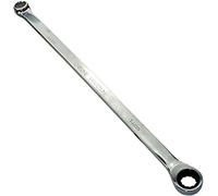 Aerzetix - Chiave Piatta Bi-Esagonale Poligonale Doppio Occhio/Anello 14mm - Chiave a Cricchetto 14mm Extra Lunga Metrica 12 lati - Lunghezza 37cm - Manico Dritto/Lucidoto - Acciaio CR-V - C45617