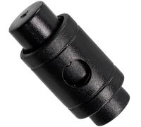 Aerzetix - Confezione da 20 fermacordini cilindrici a Molla con 1 Foro - Fermo per Cavo - Apertura 4 mm - in plastica - Colore Nero