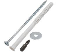 AERZETIX - Kit di 20 tasselli universali con collare smussato Ø8x120 mm in poliammide + 20 viti per legno Ø5x120 mm + 20 rondelle larghe per bullone M5 + 1 punta per avvitamento PZ2 1/4