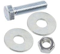 AERZETIX - Kit di 25 bulloni M5x20mm con testa esagonale + 50 rondelle larghe M5x15mm + 25 dadi esagonali M5 per fai da te e fissaggio leggero | in acciaio