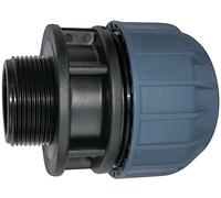 AERZETIX - Manicotto/Adattatore Filettato - Riduttore a Compressione Diritto - Connessione Filettatura Maschio 1 1/2'' - per Tubo Acqua Ø50mm - Polipropilene - Connettore/Riparatore