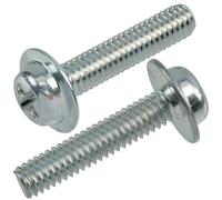 AERZETIX - NV18260 - Set di 15 viti di metallo M2.5x12mm a testa bombata con flangia - impronta PH1 filettatura metrica - in acciaio - colore argento