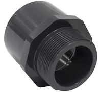 AERZETIX - Raccordo a Pressione/Riduttore Doppio per Incollare - Ø63mm e Ø75mm - Filettatura Maschio 2" - in Plastica - PN 10 - Connettore per Tubi